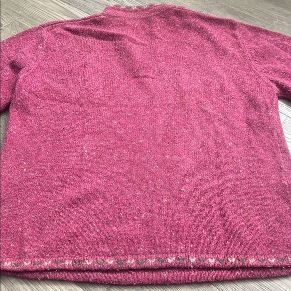 Woolrich |Vintage Pink 1/4 Zip-Up Wool Blend Mulberry Heather Sweater Size Large - Picture 10 of 12